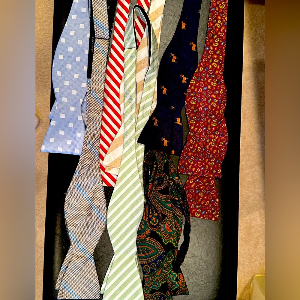 .  Various color bow ties including Saddlebred, Stafford and Beau ties limited